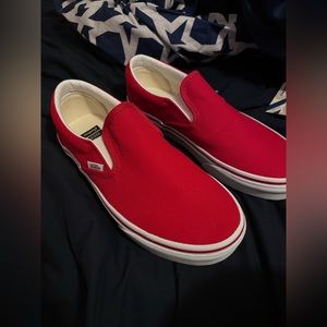 Red Slip-On Vans BRAND NEW